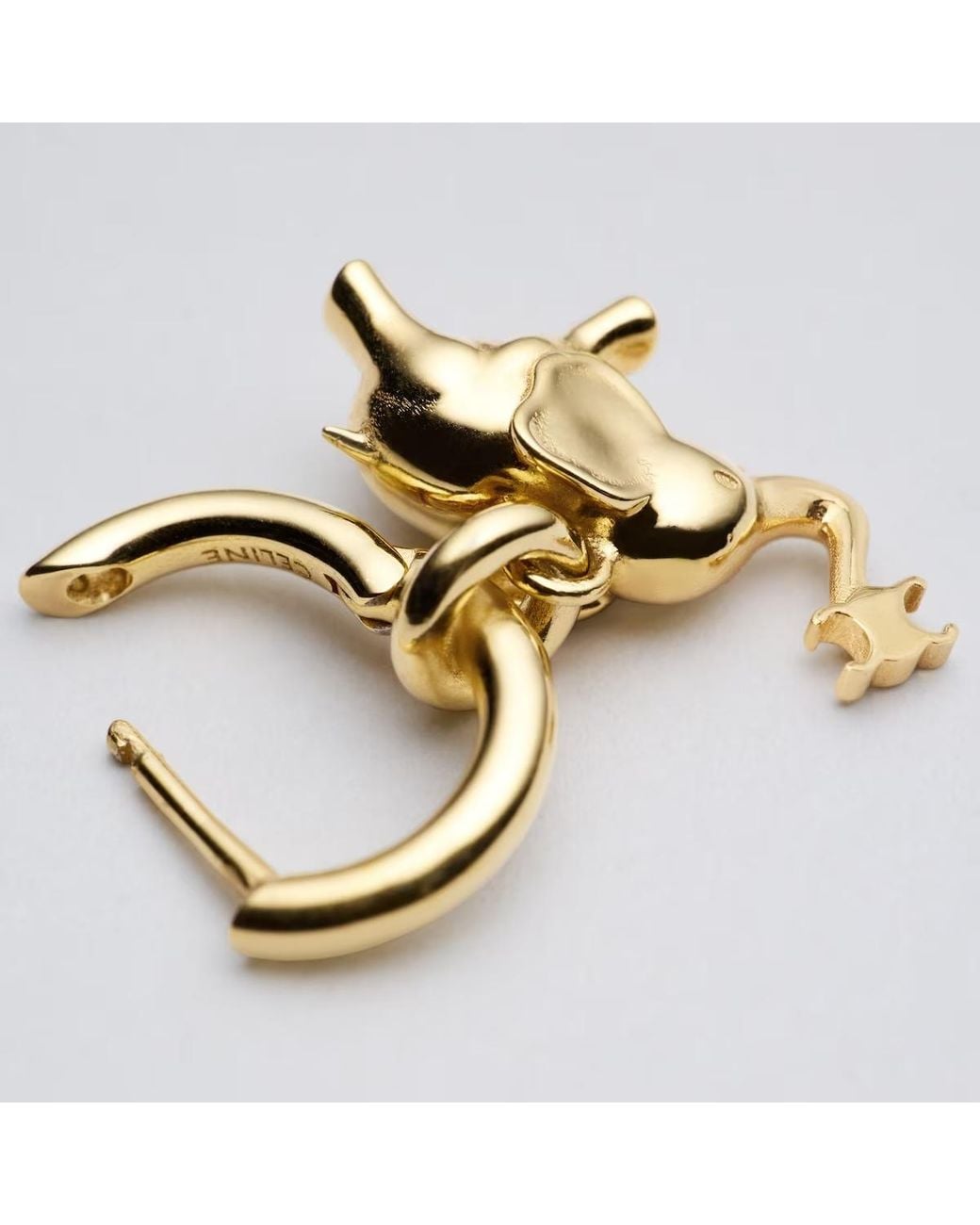 Céline Metallic Charms Elephant Earring
