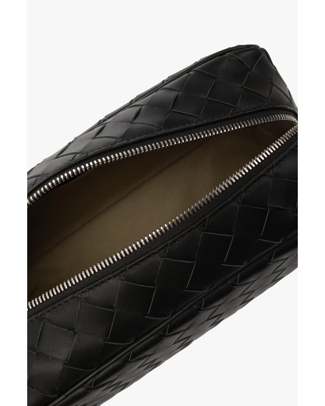 Bottega Veneta Black Intrecciato Travel Pouch for men