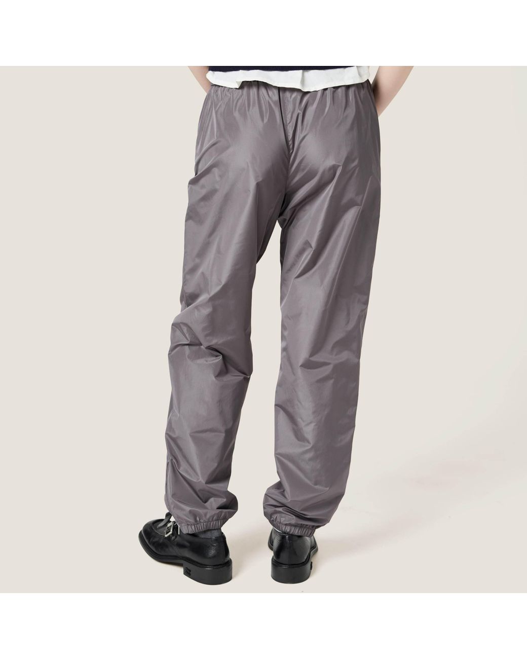Miu Miu Gray Technical Silk Joggers