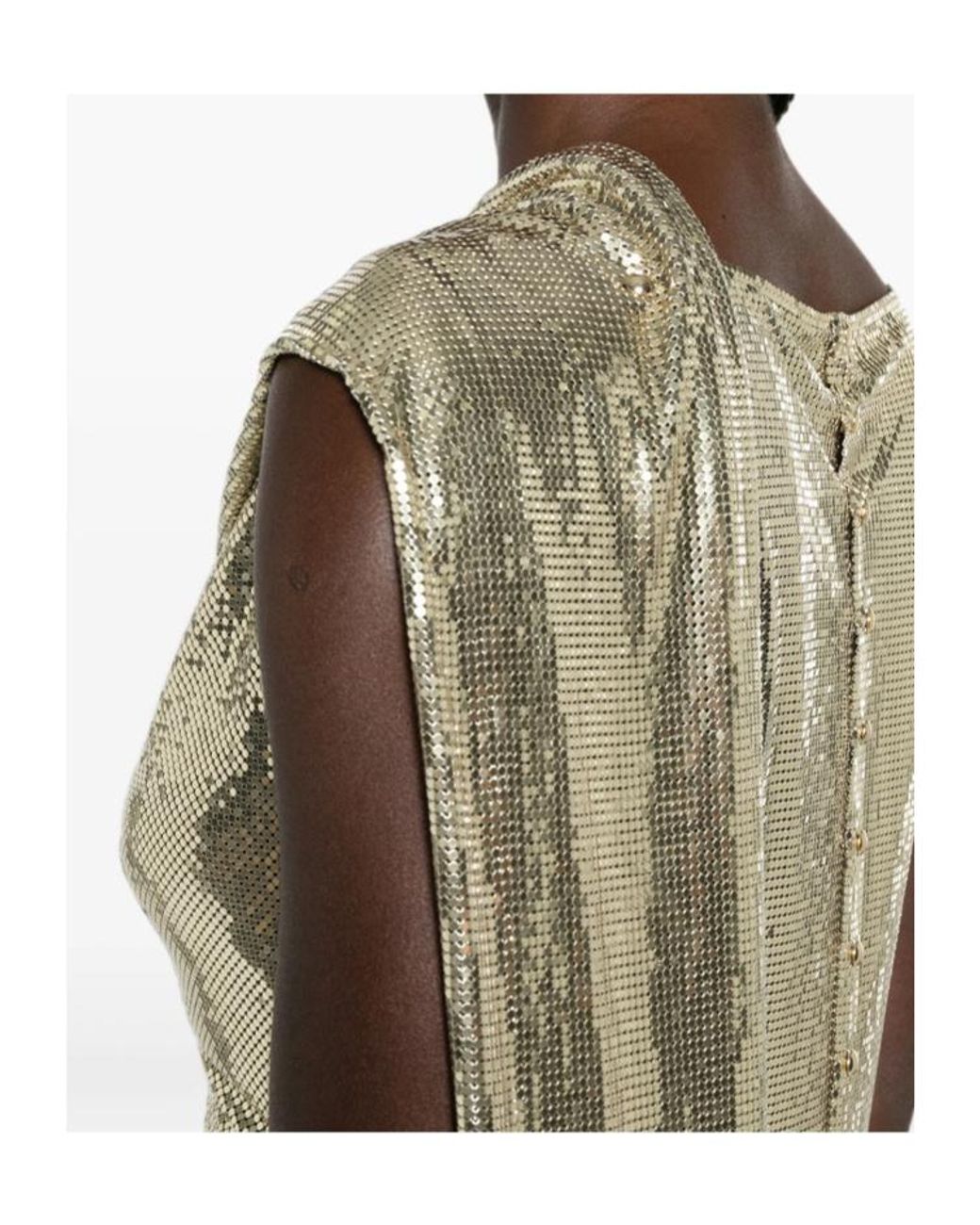 Rabanne Multicolor Rabanne Sleeveless Draped Chainmail Dress