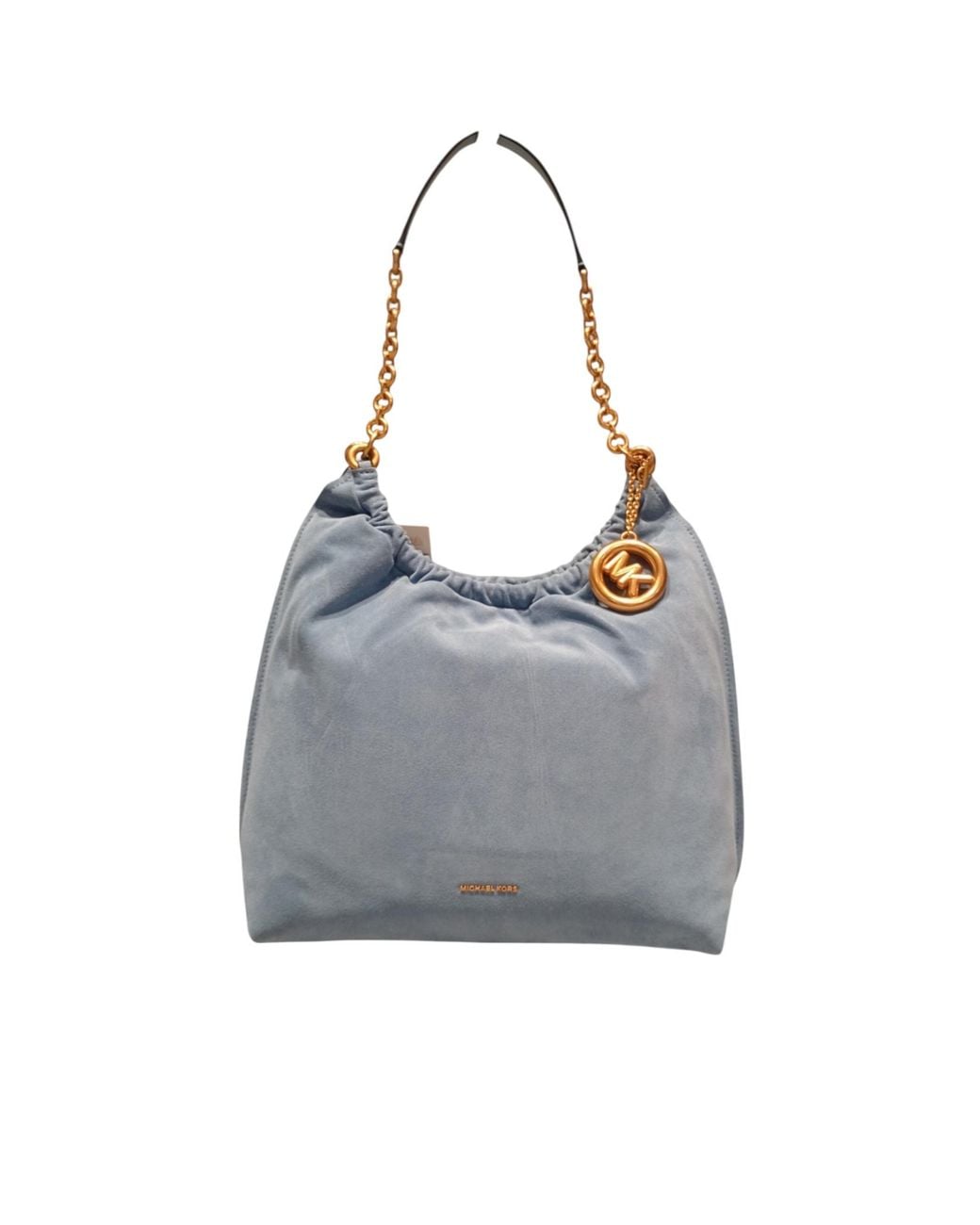 MICHAEL Michael Kors Gray Logo Charm Clutch Bag