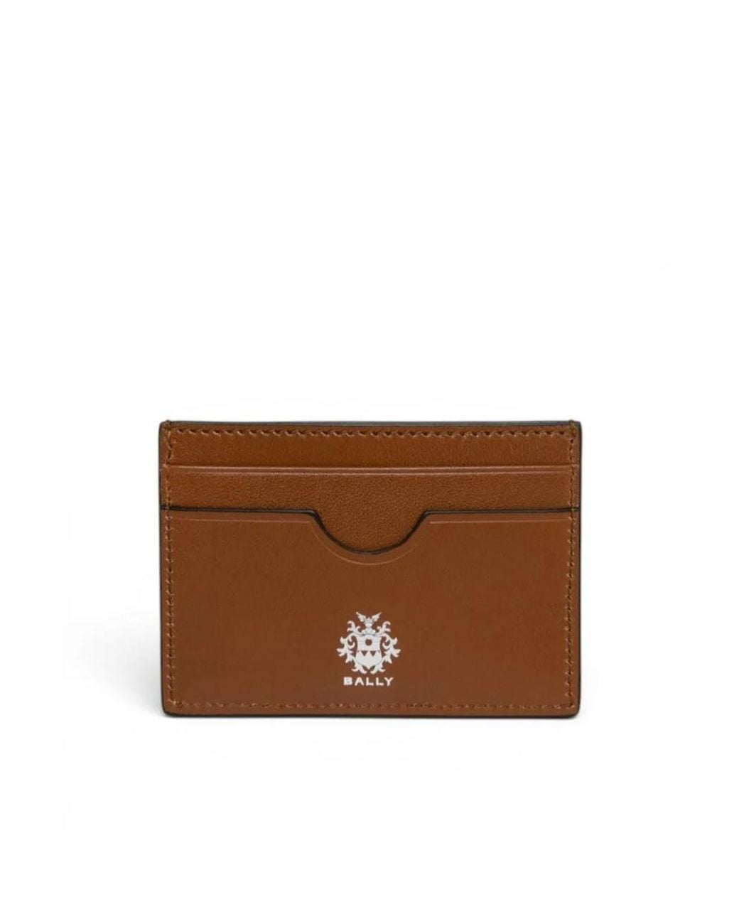 Bally Brown Striped Card Holder for men