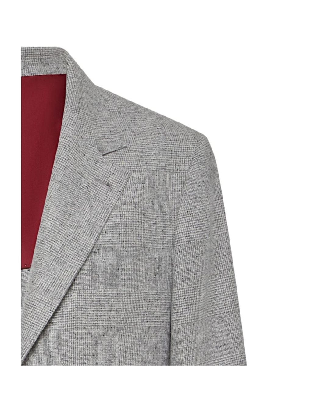 Brunello Cucinelli Gray Three-Button Blazer for men