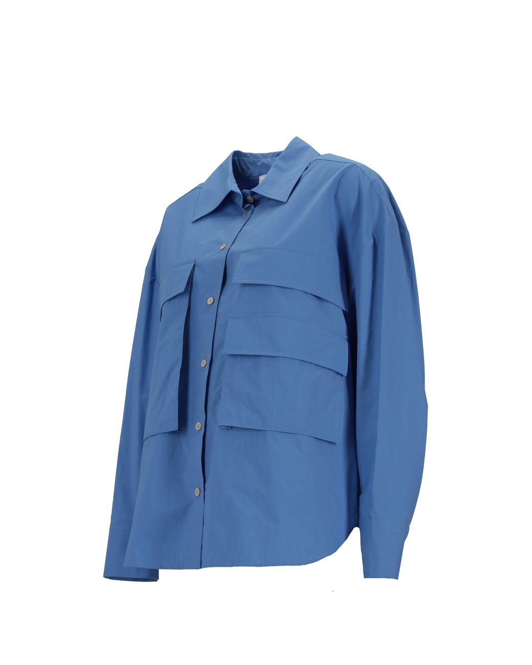 P.A.R.O.S.H. Blue Chest-Pocket Long-Sleeve Shirt