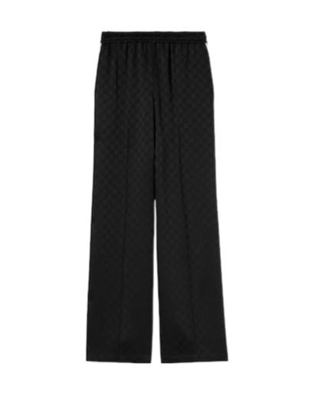 Gucci Black Gg Jacquard Elastic Waistband Pants