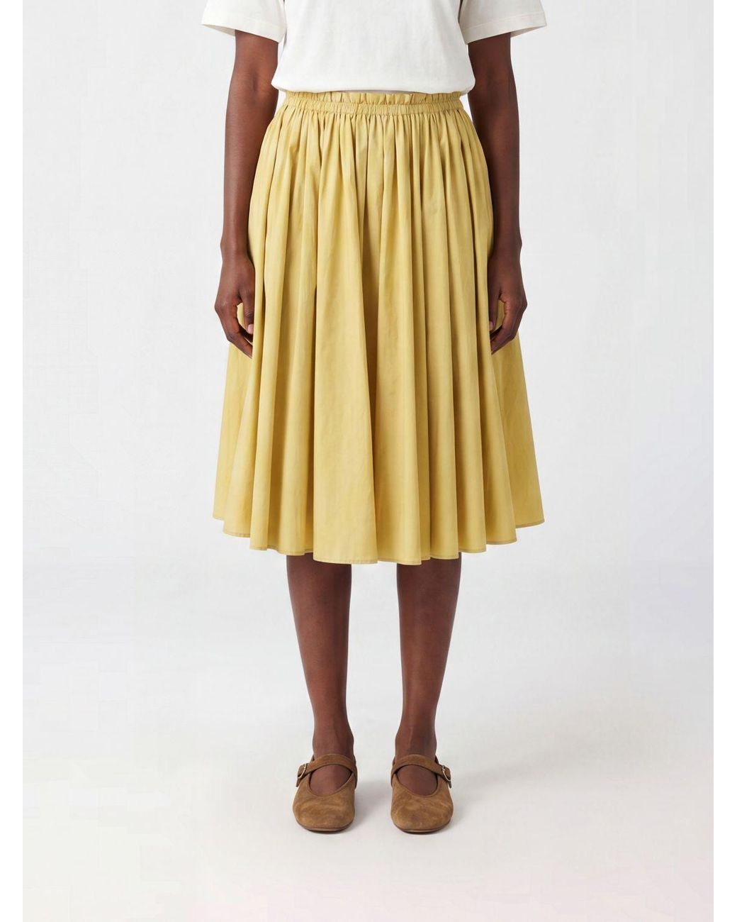 AMI Natural Midi Corolla Skirt