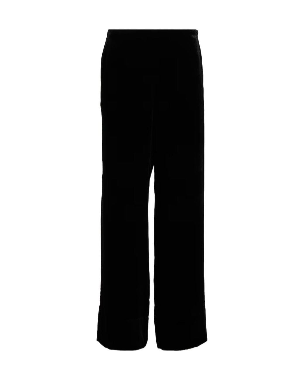 Totême Black High-Rise Wide-Leg Pants