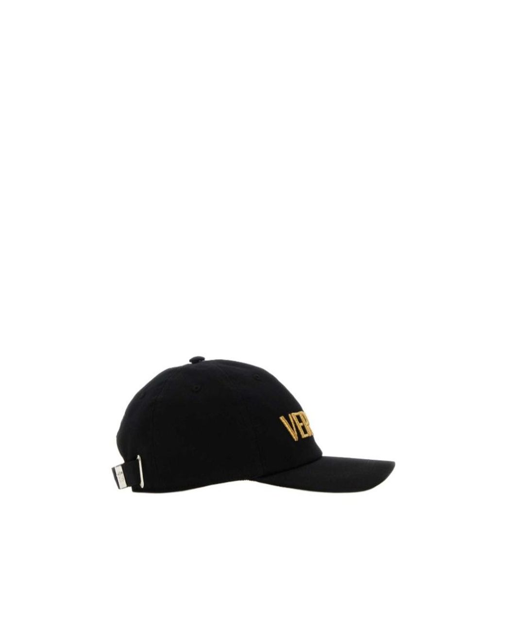 Versace Black Logo-Embroidered Baseball Cap for men