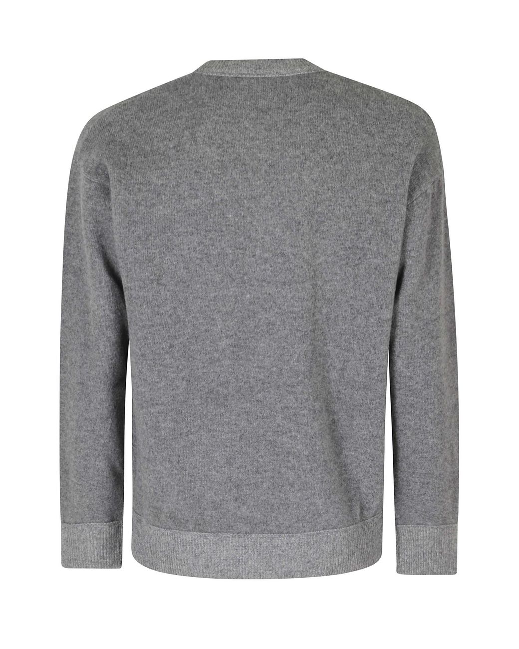 Roberto Collina Gray Crew-Neck Long-Sleeve Knit Top for men