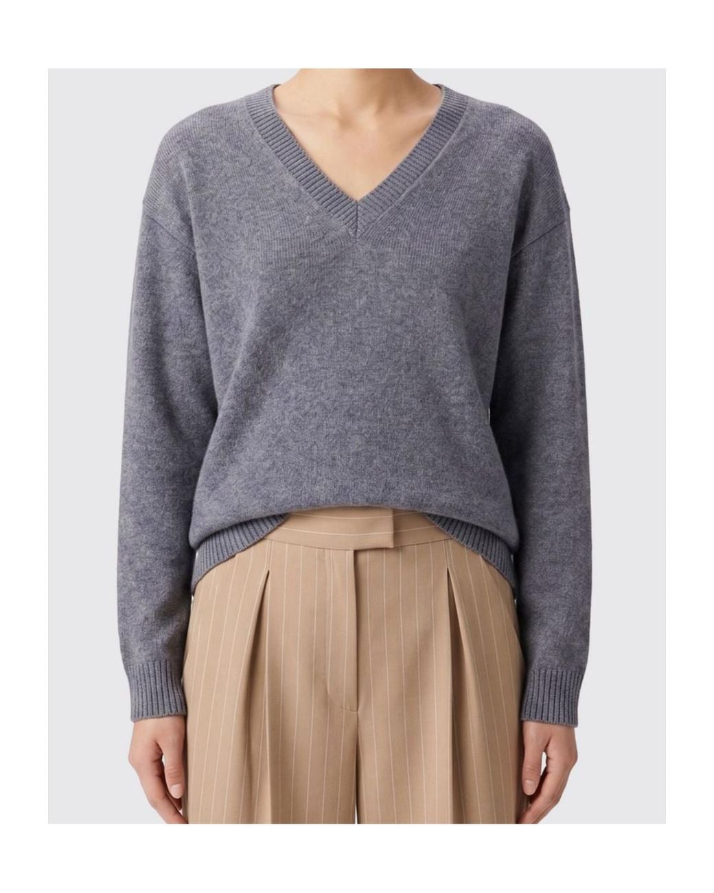 Valentino Blue V-Neck Knitted Jumper