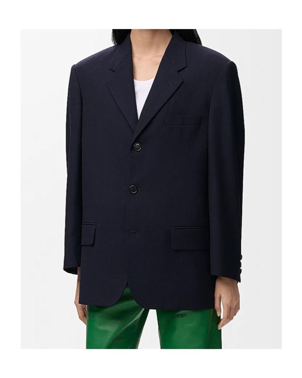 Loewe Blue Long-Sleeved Suit Jacket