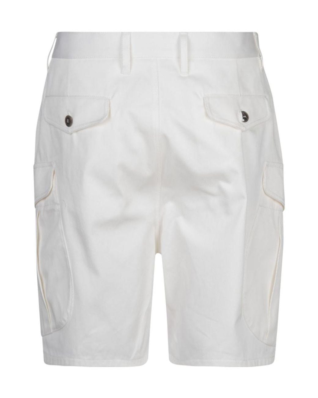 Giorgio Armani White Pocket Detail Shorts for men