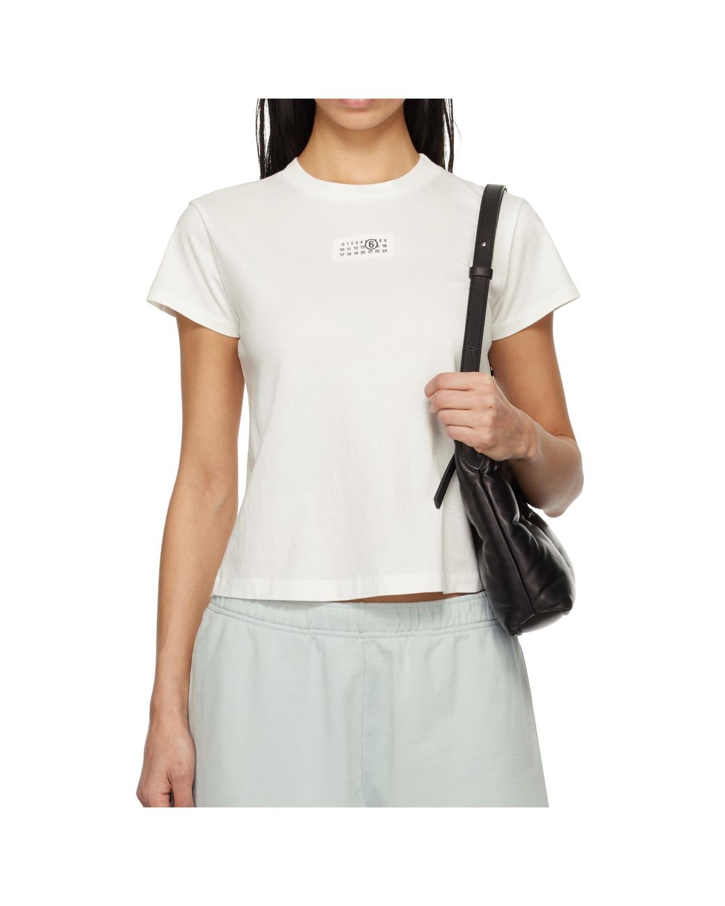 MM6 by Maison Margiela White Relaxed Fit Cotton T-Shirt