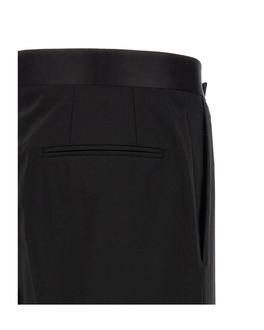 Lardini Black Double-Breasted Satin-Trim Suit for men