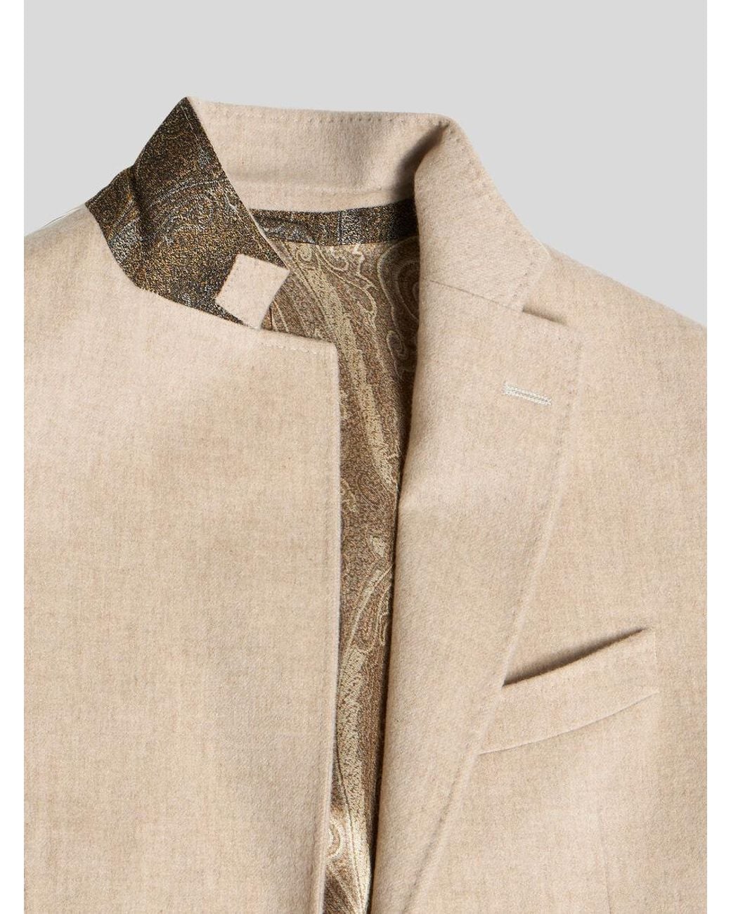 Etro Natural Single-Breasted Tailored Blazer for men
