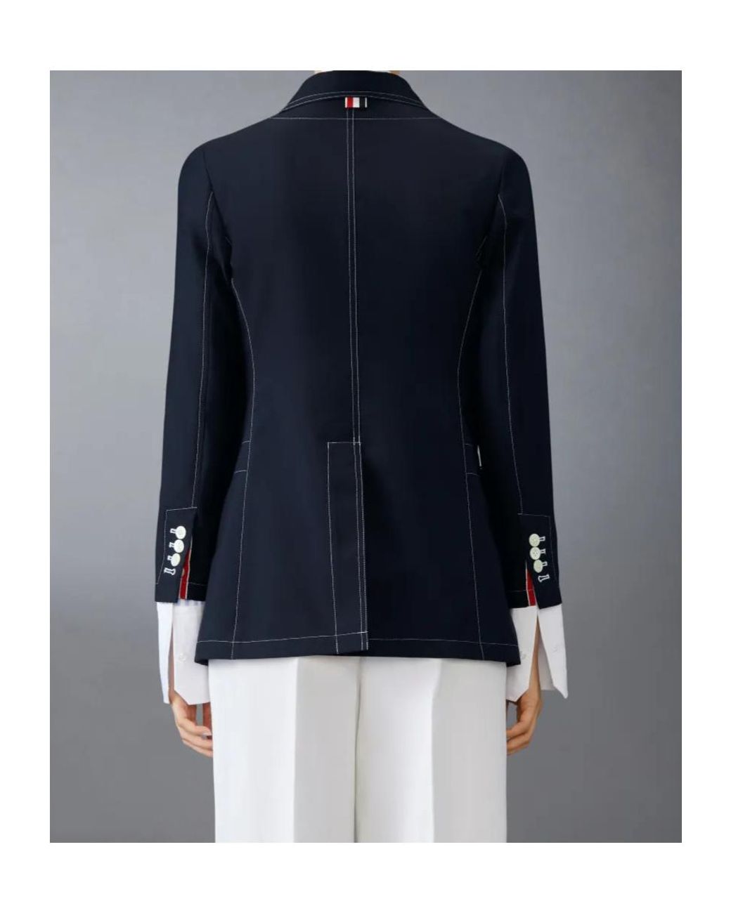 Thom Browne Blue School Uniform Jacket