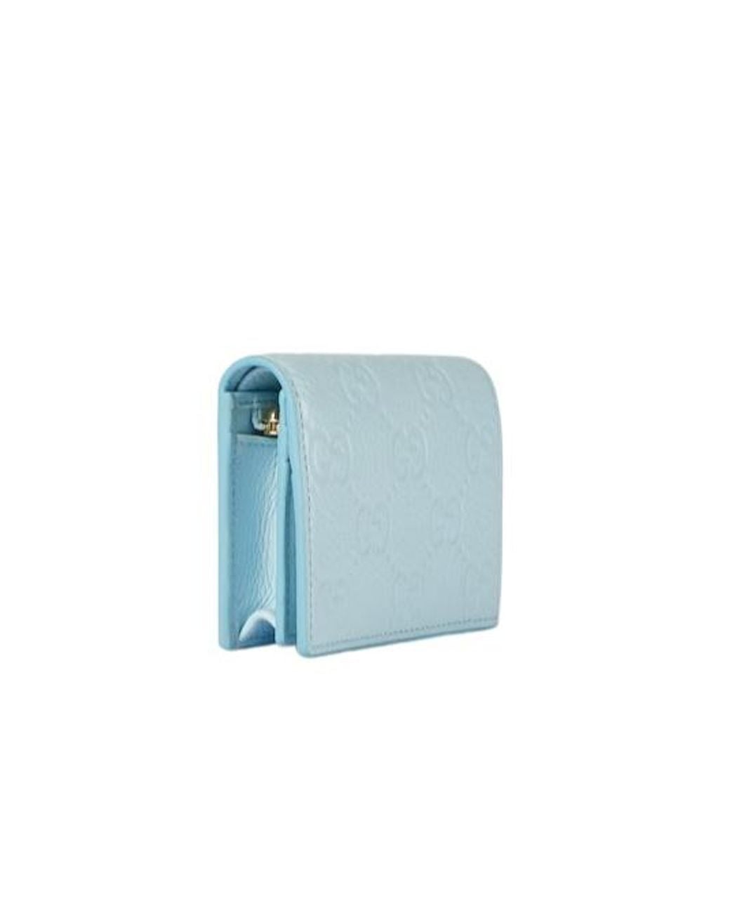 Gucci Blue Gg Emblem Mini Wallet