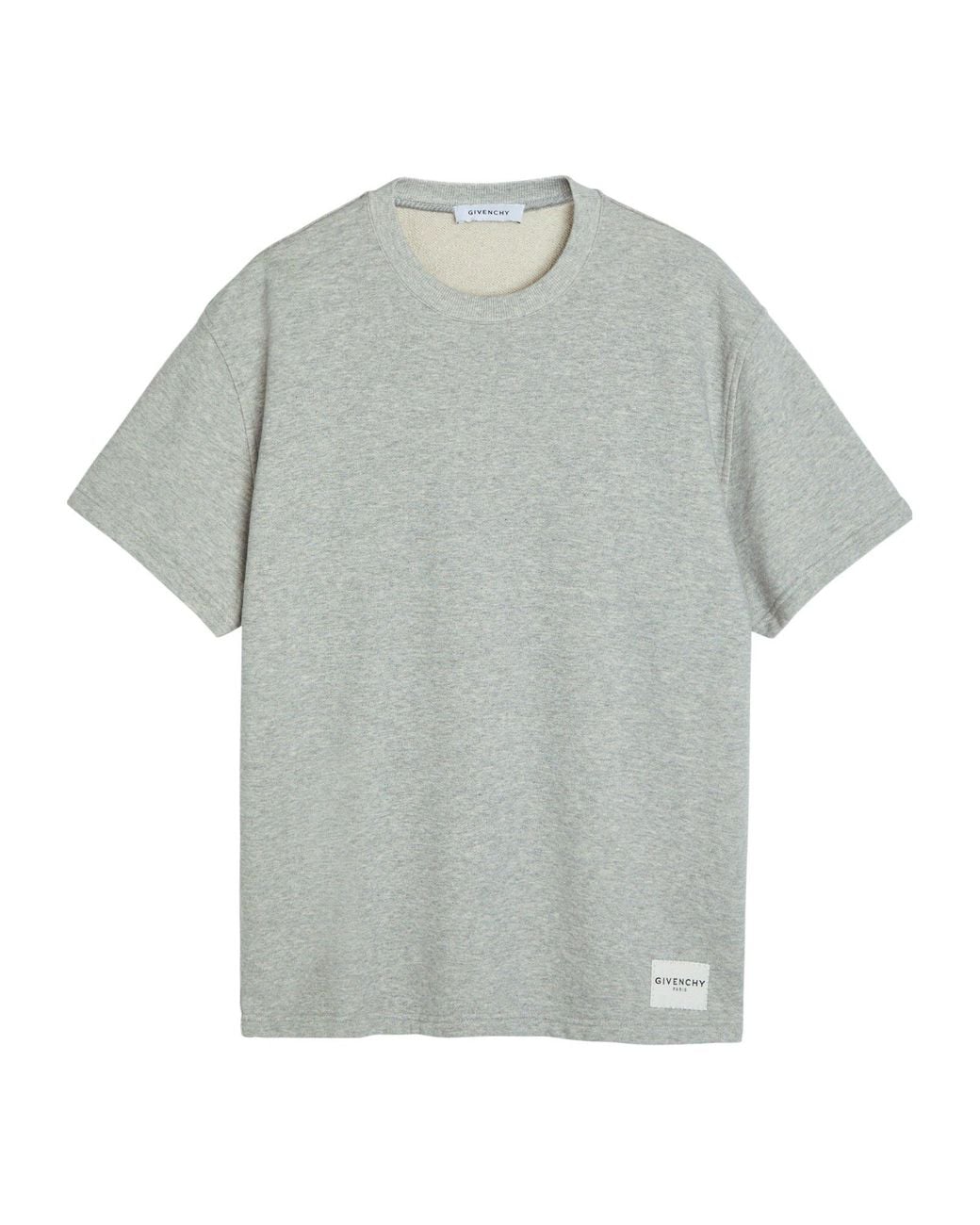 Givenchy Gray Crew-Neck Cotton T-Shirt for men