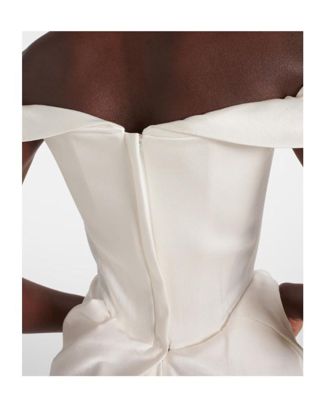 Vivienne Westwood White Nova Cora Off-Shoulder Minidress