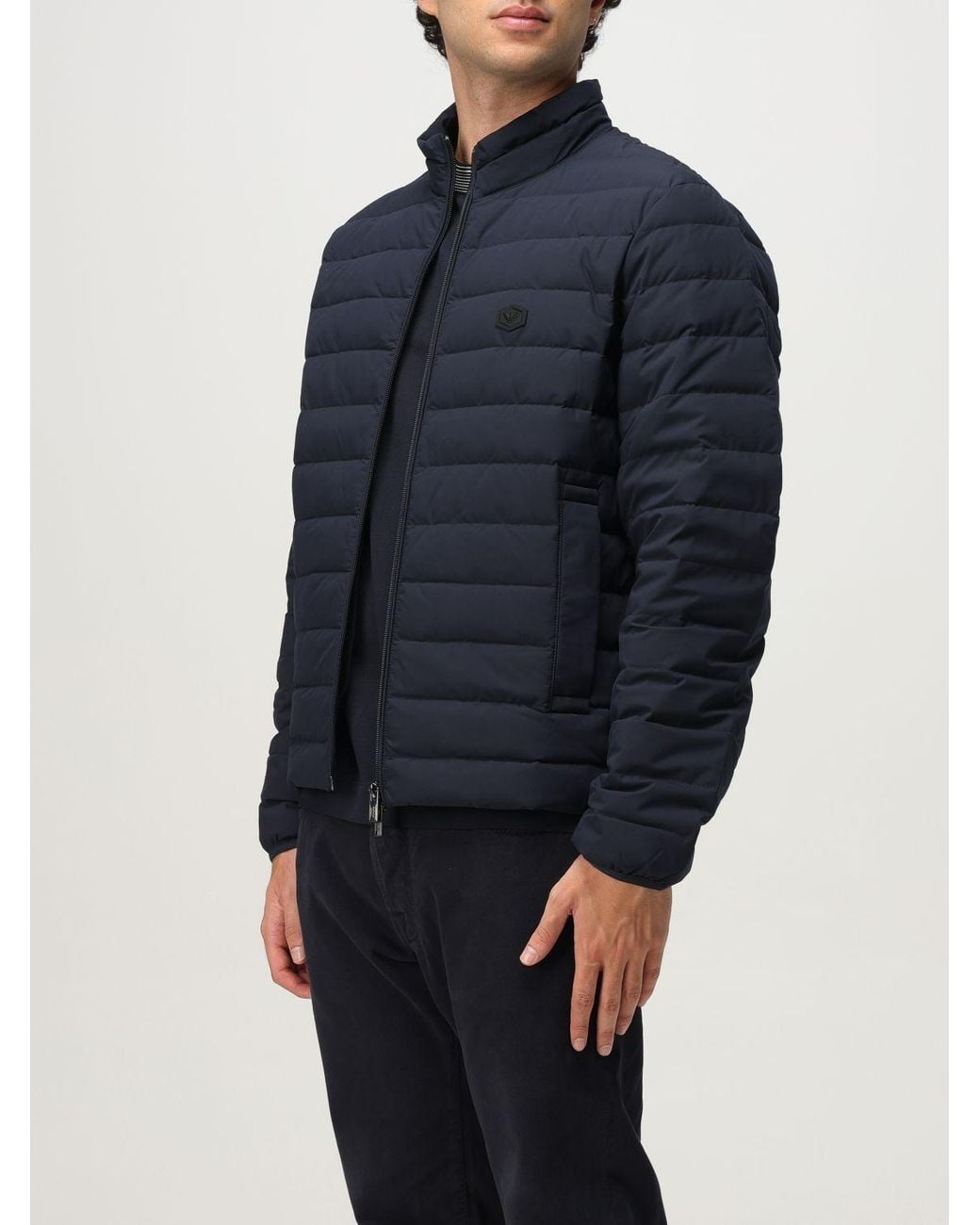 Emporio Armani Blue Down Jacket for men