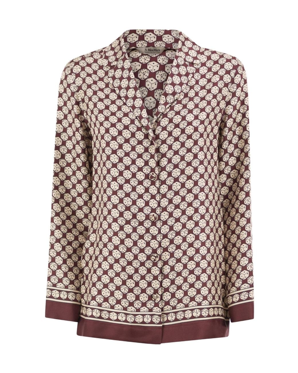 Max Mara Multicolor 'S Stmmambo Printed Fluid Shirt