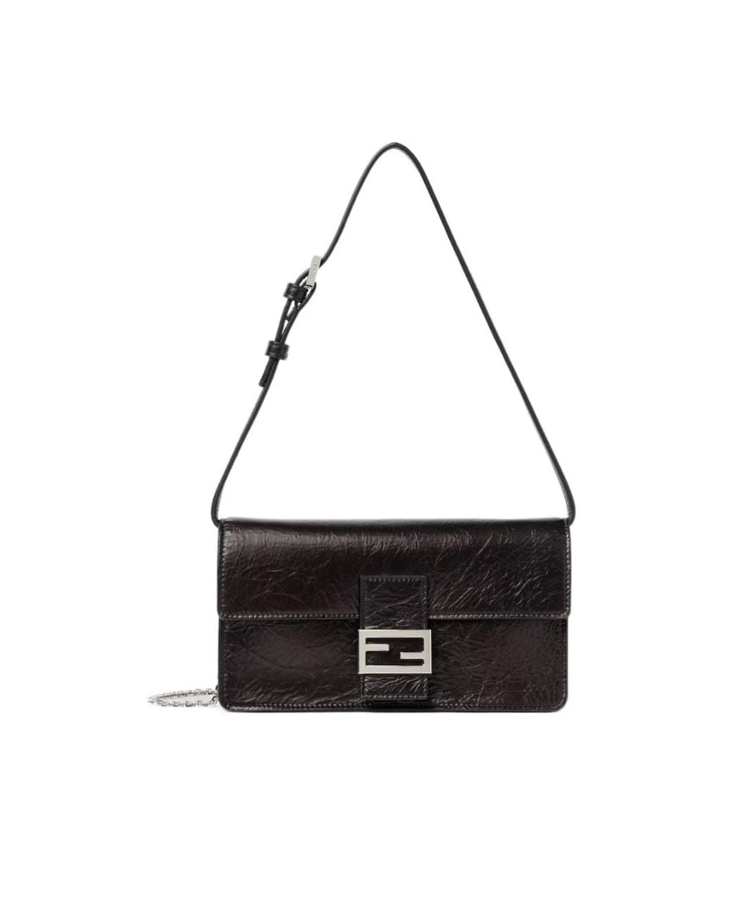 Fendi White Tube Chain-Linked Wallet