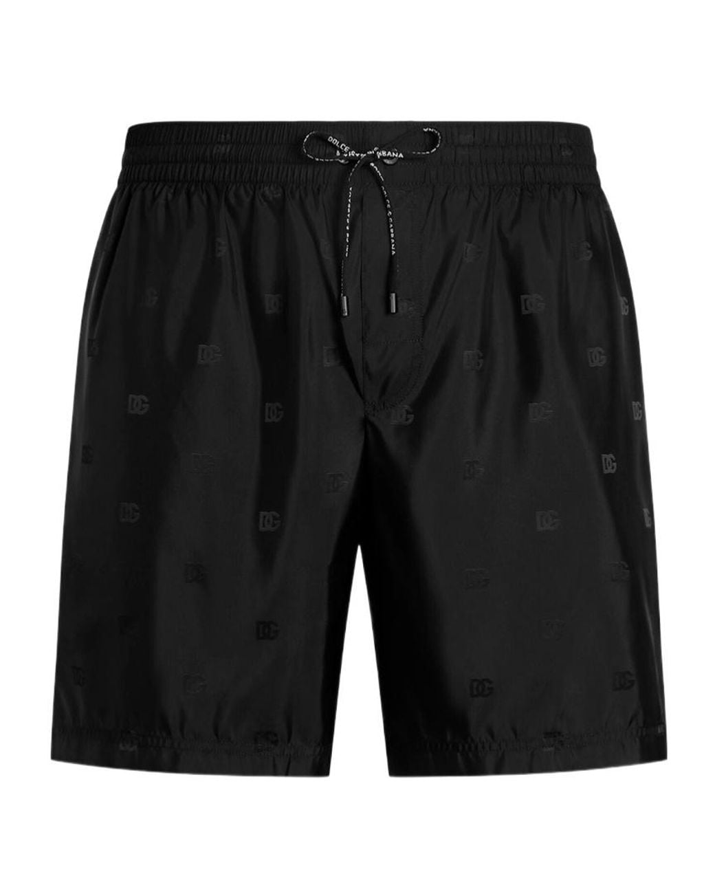 Dolce & Gabbana Black Drawstring Swim Shorts for men