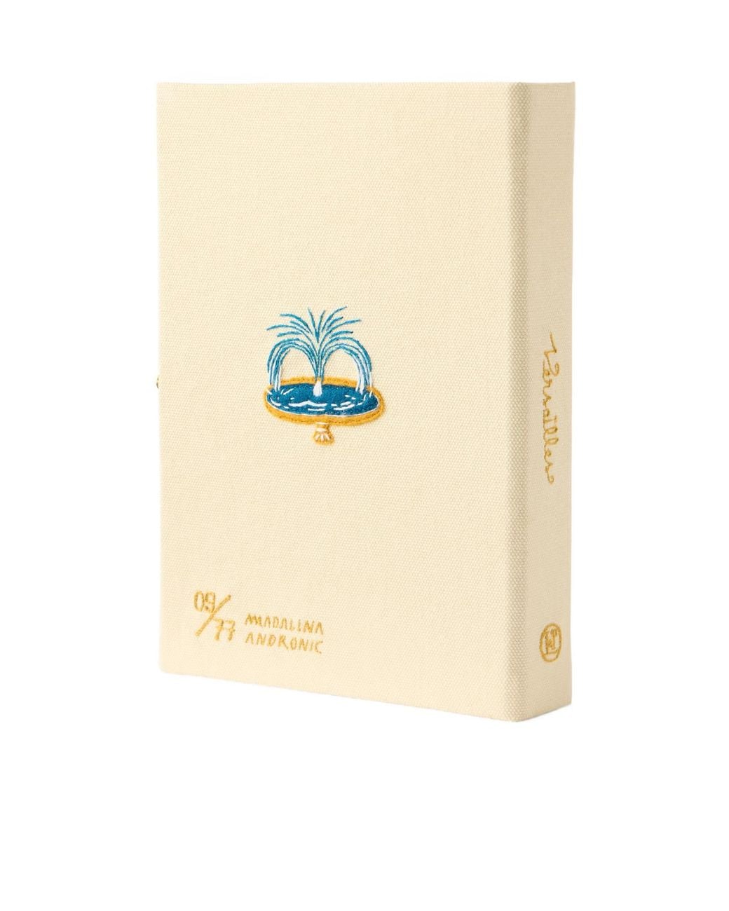 Olympia Le-Tan Yellow Versailles Appliquéd Embroidered Canvas Clutch