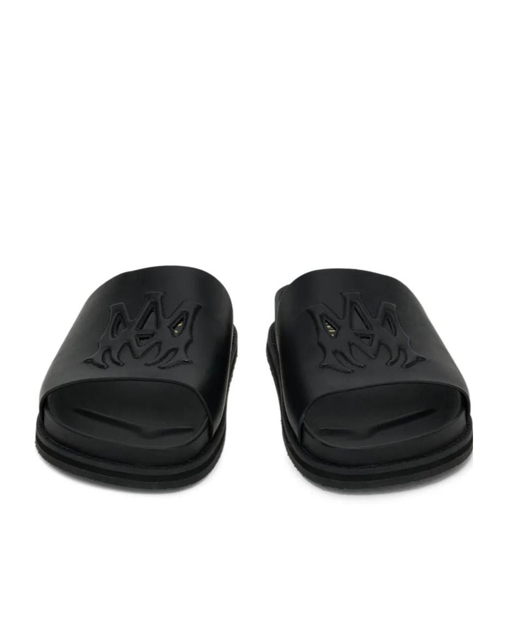 Amiri Black Ma Logo Slides for men