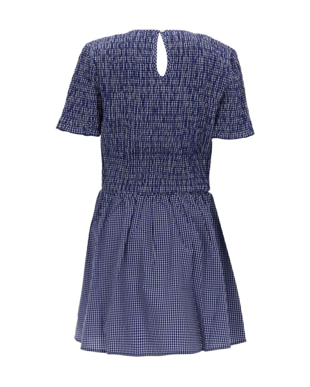 Baum und Pferdgarten Blue Smocked Check Mini Dress