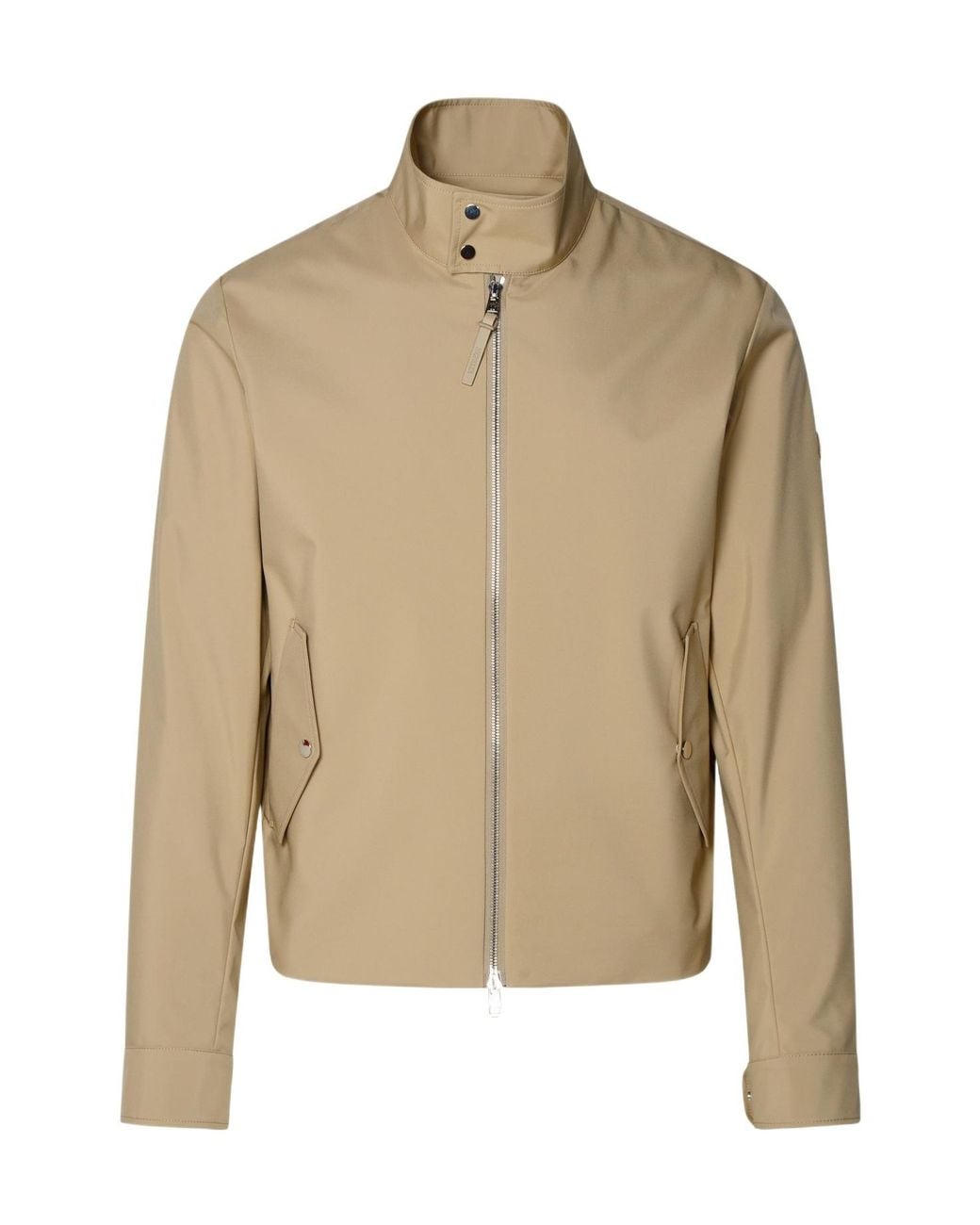 Moncler Natural High Neck Zip-Up Jacket for men