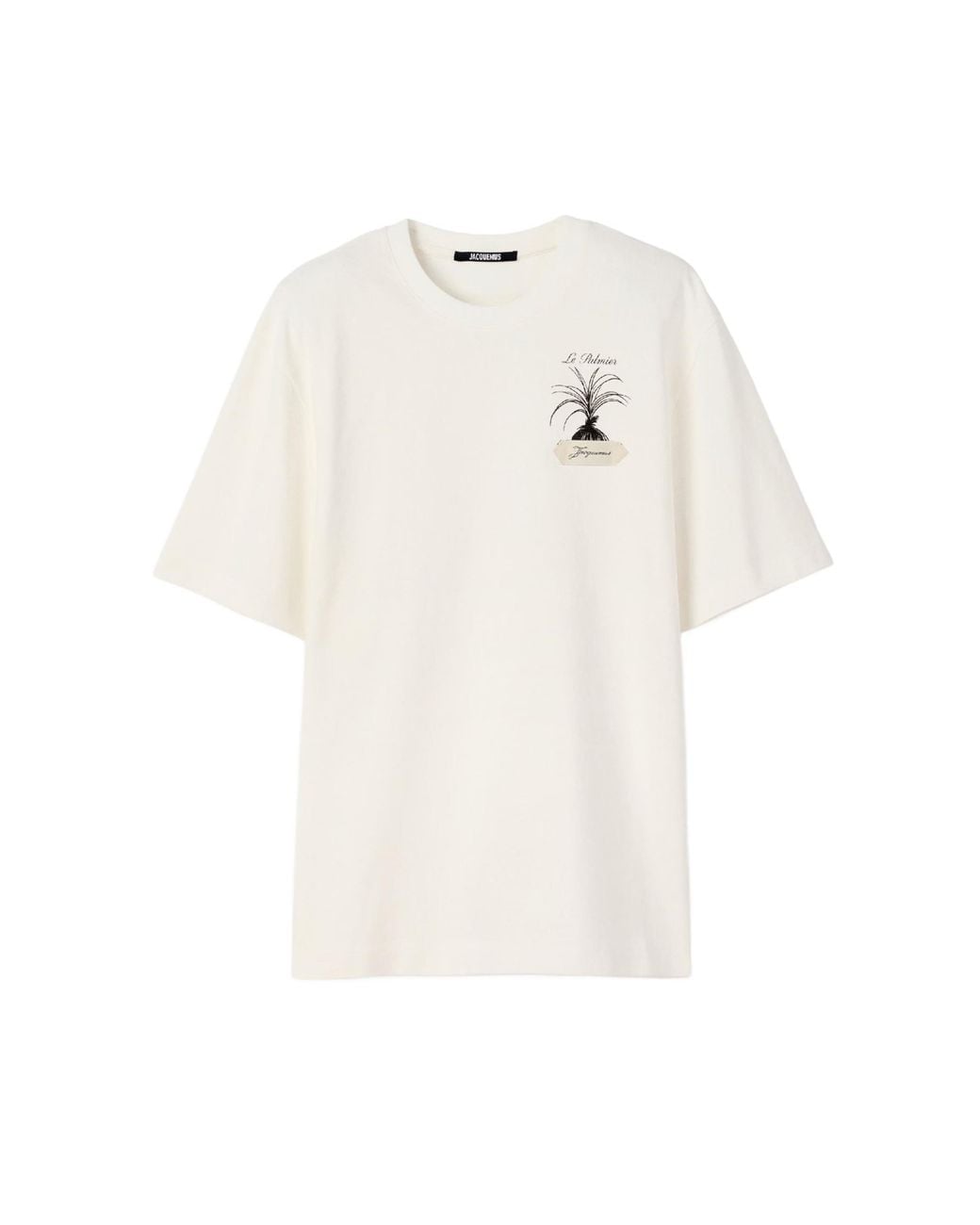 Jacquemus White Le Palmaire Logo Cotton T-Shirt for men