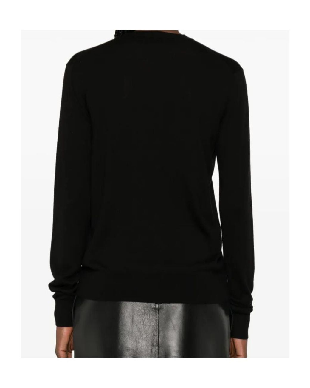 Totême Black Totême Long-Sleeved Crewneck Jumper