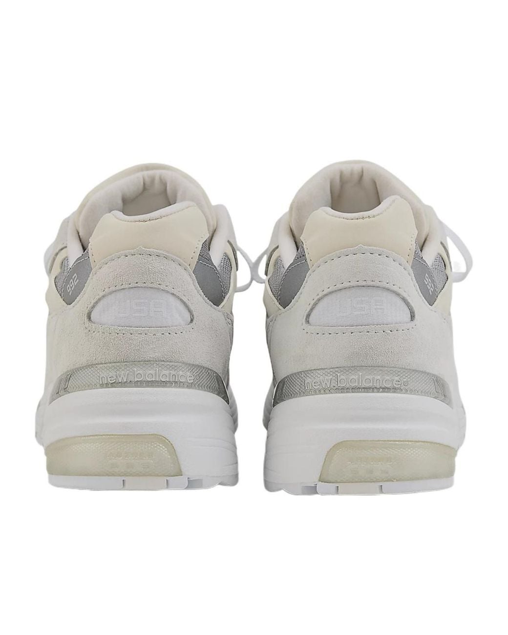 New Balance Gray 992 Lace-Up Sneakers for men
