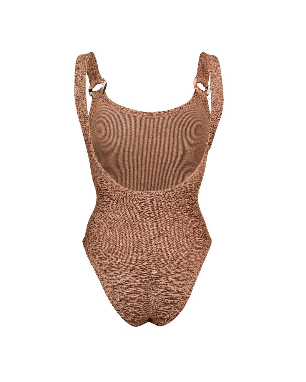 Burberry Brown Solid Color Swimsuit