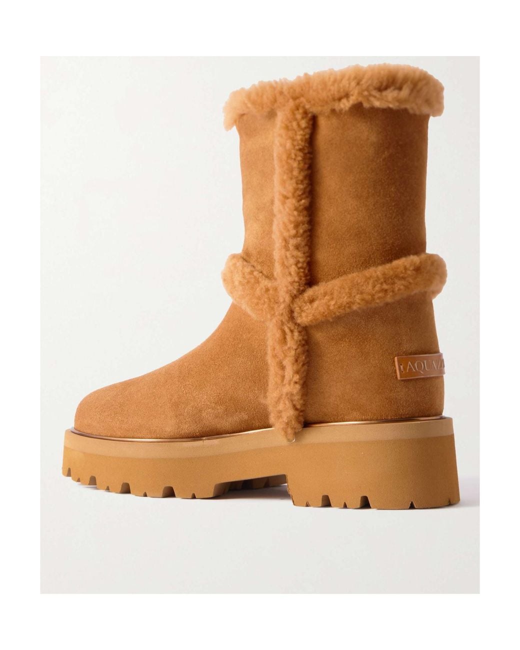 Aquazzura Brown Round-Toe Ankle Boots