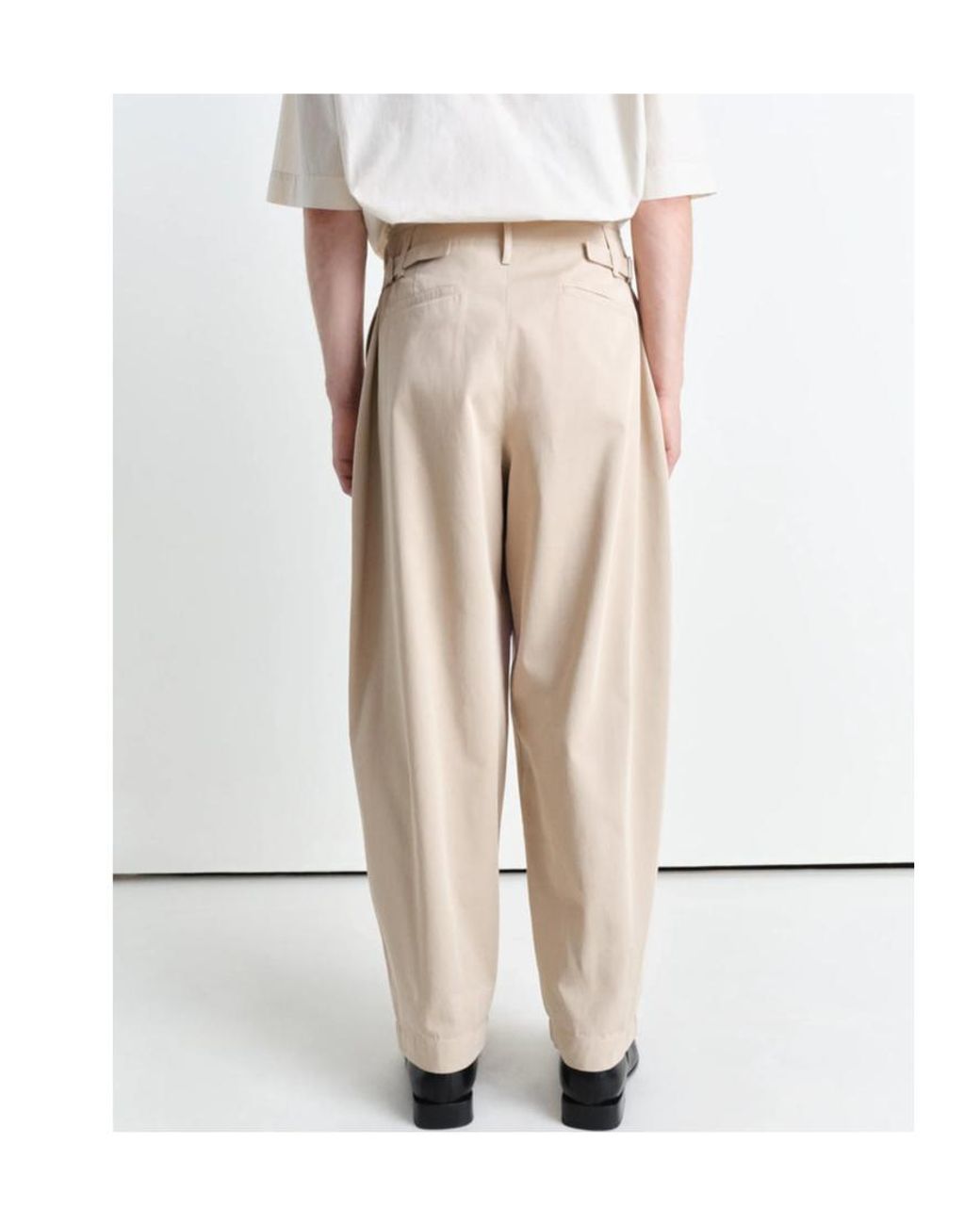 Lemaire White Pleated Palazzo Pants for men