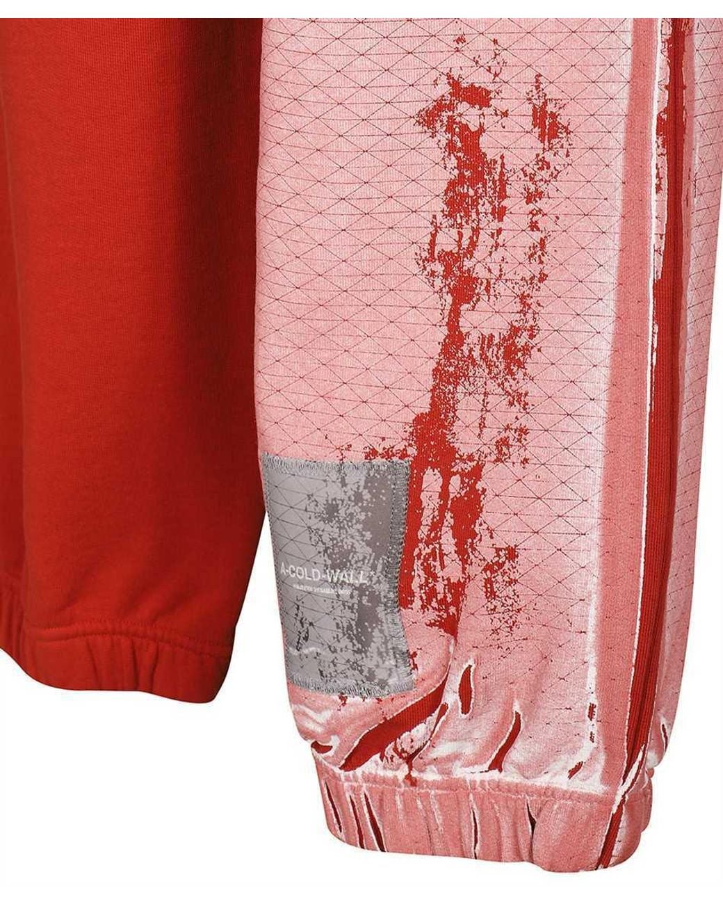 A_COLD_WALL* Red A-Cold-Wall* Faded Abstract-Print Track Pants for men