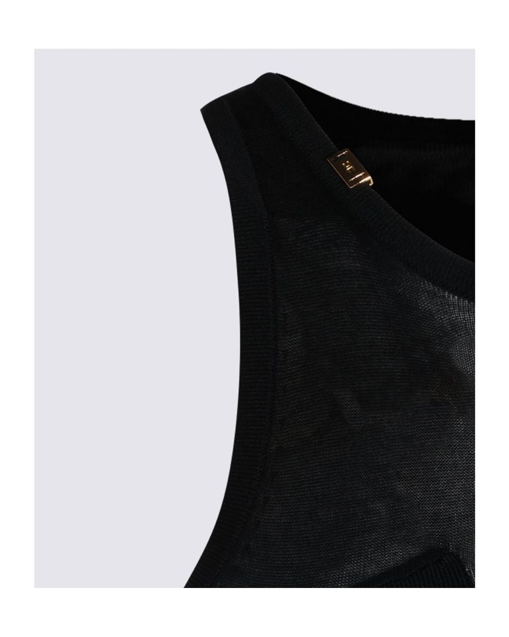 Elisabetta Franchi Black Knit Jumpsuit