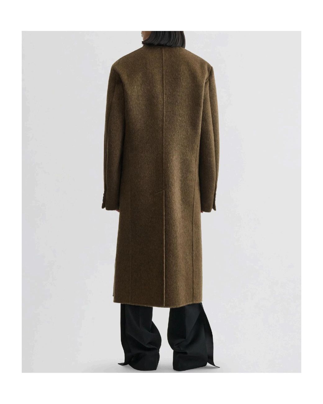 Phoebe Philo Brown Wool Double-Breasted Coat