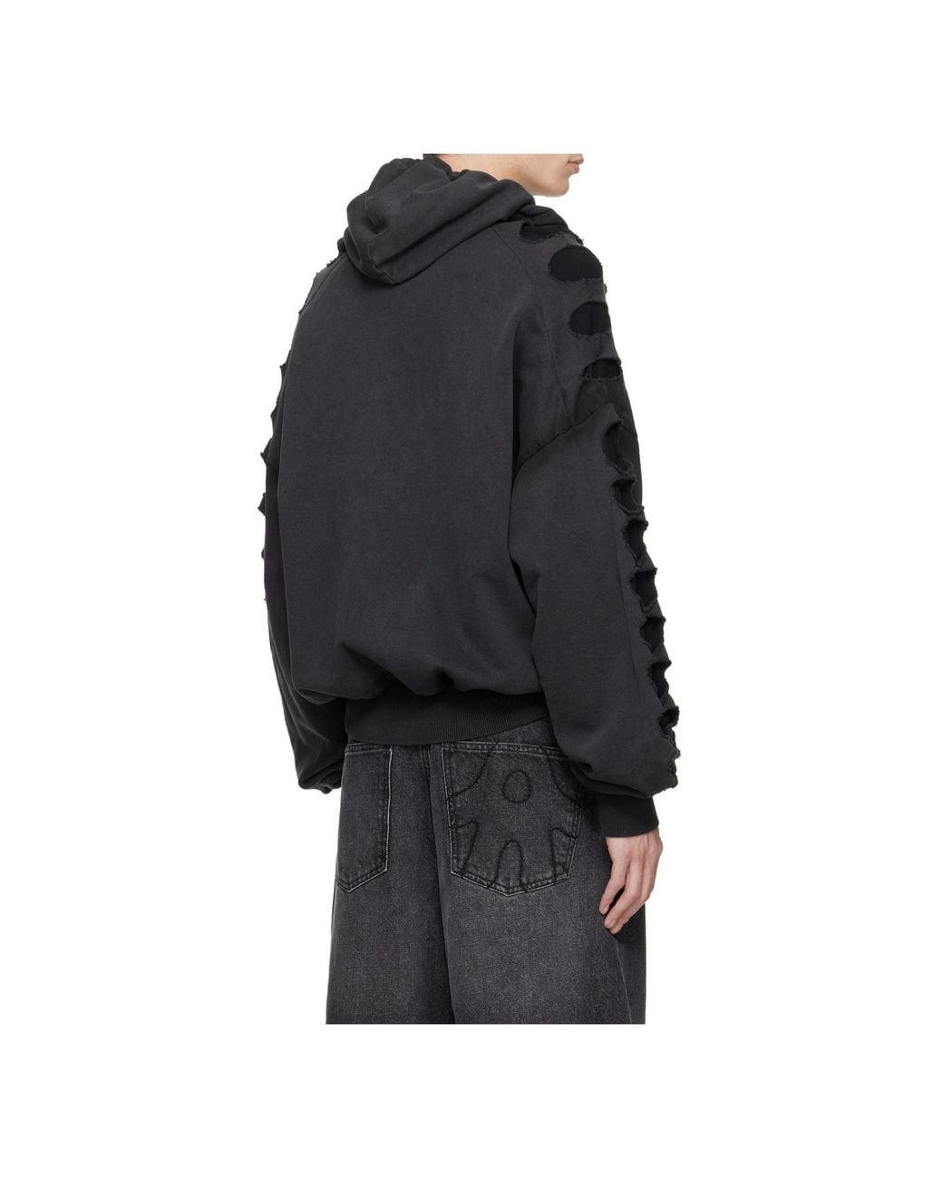 AVAVAV Black Cut-Out Sweatshirt for men