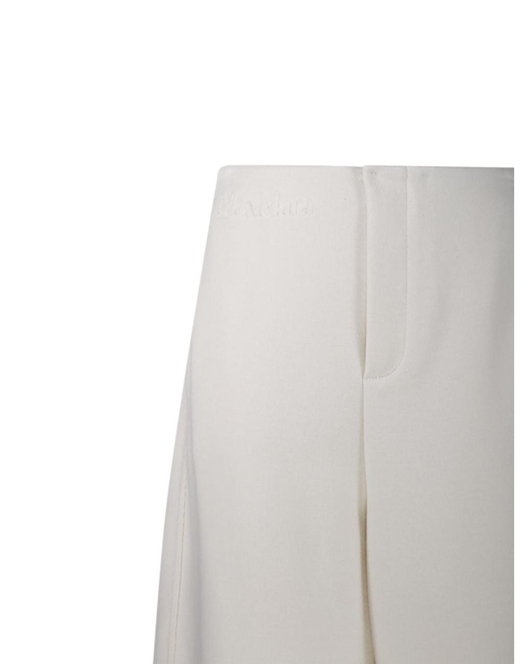 Max Mara White High-Waist Trousers