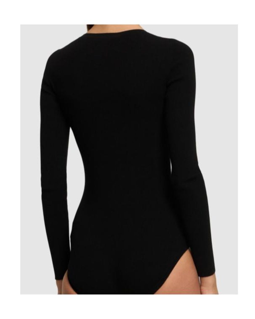 Michael Kors Black Long-Sleeved Crew-Neck Bodysuit