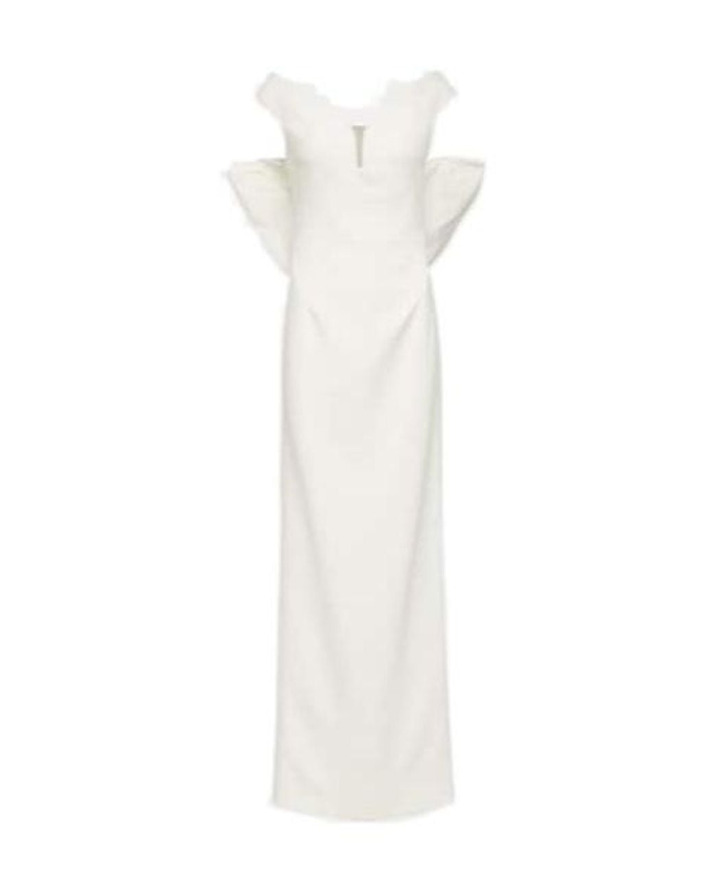 Safiyaa White Bridal Damona Embellished Gown