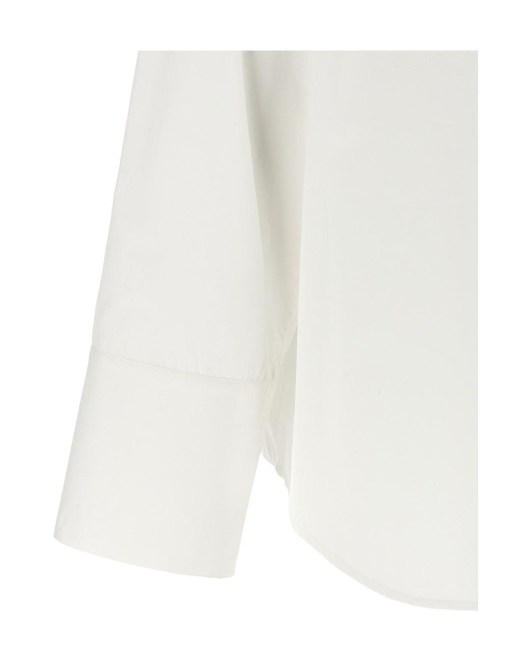 Alberta Ferretti White Pleated Ruffle Shirt