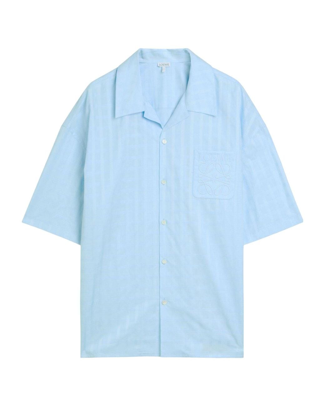 Loewe Blue Simple Cotton Shirt for men