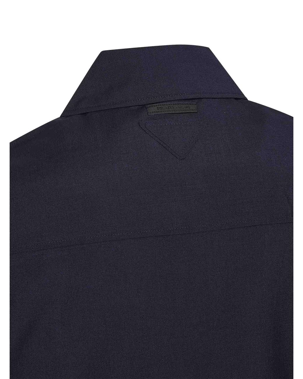 Prada Blue Long-Sleeved Button-Up Jacket for men