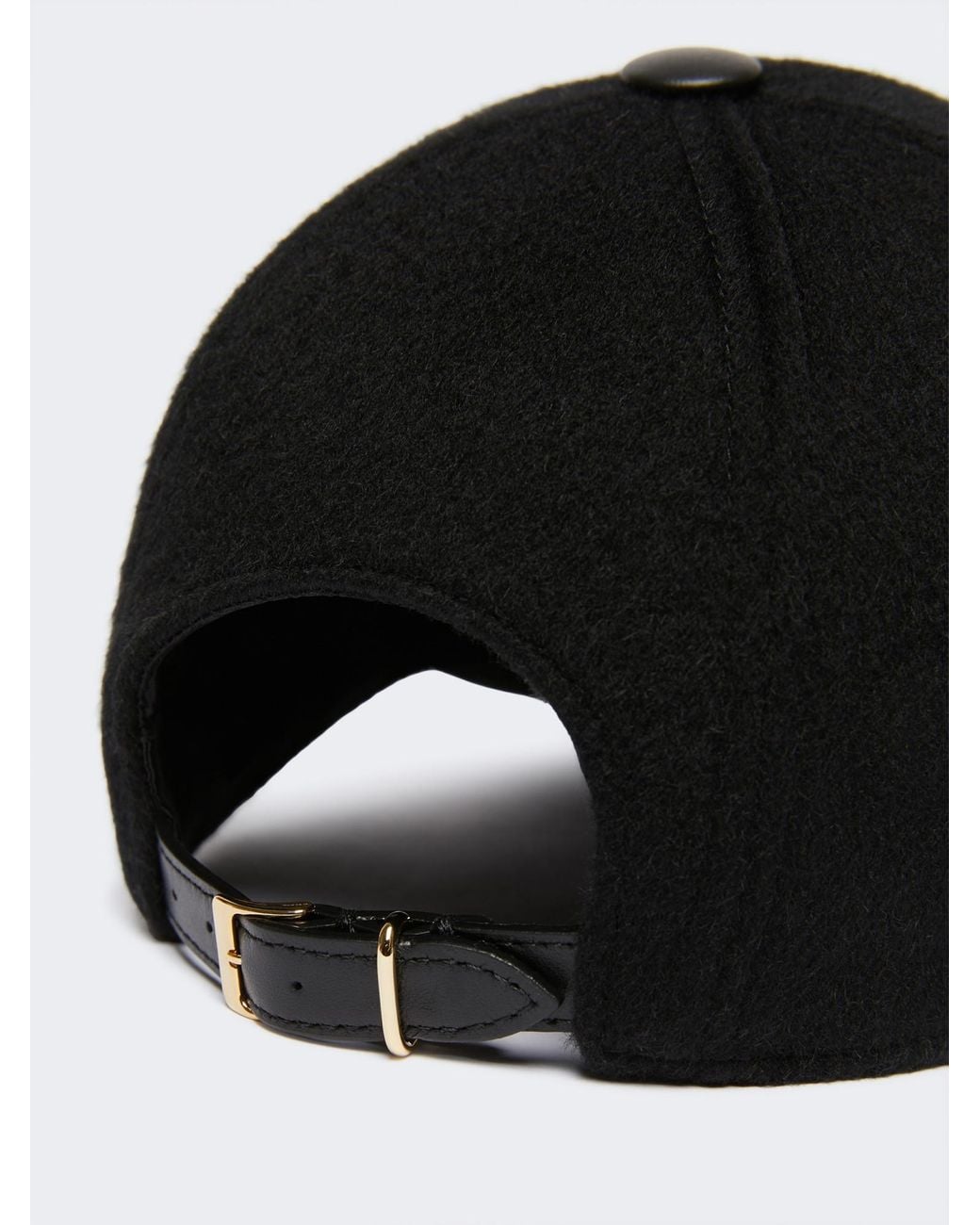 Max Mara Black Logo Embroidered Baseball Cap