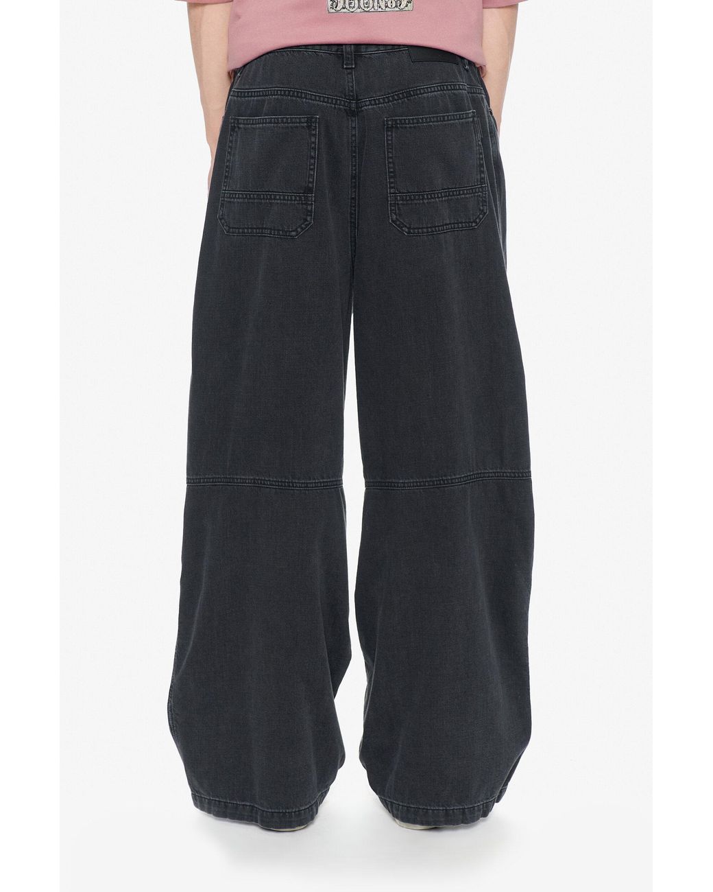 Juun.J Black Logo-Patch Jeans for men