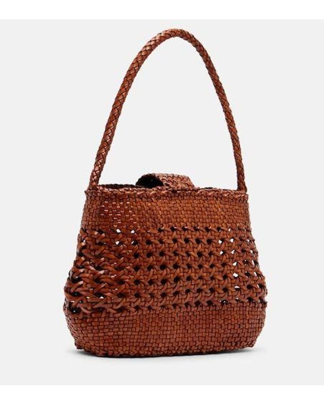 Rixo Brown X Dragon Diffusion Amoria Leather Tote Bag